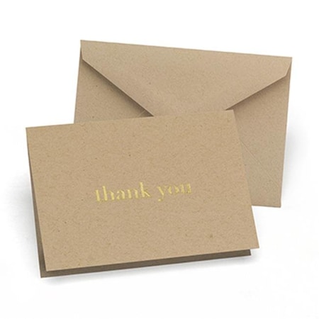 Hortense B Hewitt 38963 Golden Natural Thank You Card